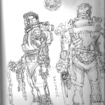 Main Characters - Hardware sketch from sketchbook 1991